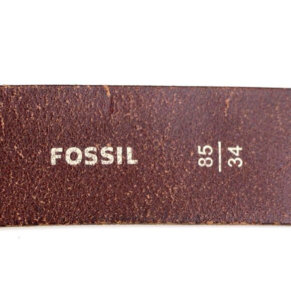 Fossil BROWN GENUINE LEATHER 1.5"Wd CASUAL DRESS MEN'S BELT Sz 34/85 (F79 - Picture 9 of 12